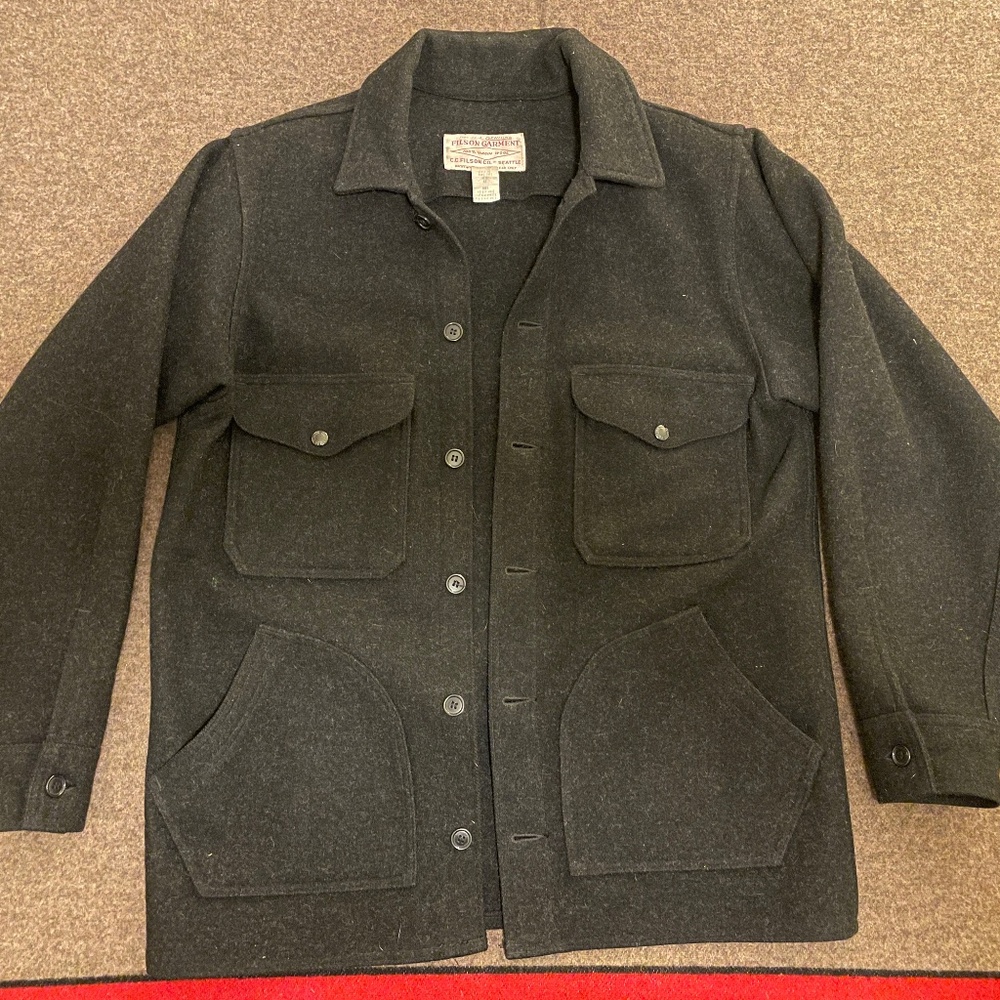 Filson - Mackinaw Wool Cruiser Jacket, Charcoal, Size 42